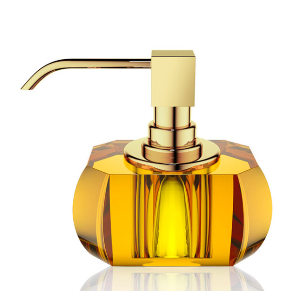 Soap Dispenser Gold Amber