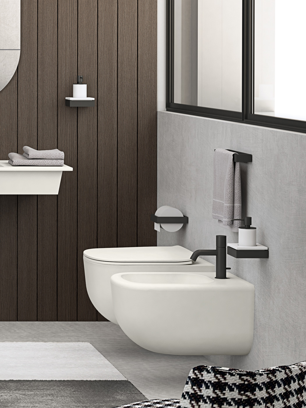 Era Wall Hung WC Toilet Bidet 04 Matt White Coloured