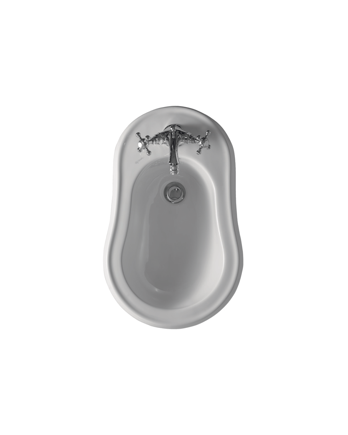 Retro In Wall Bidet Glossy White