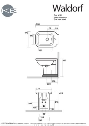 Waldorf Back To Wall Bidet
