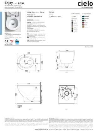 Enjoy Wall Hung Rimless WC