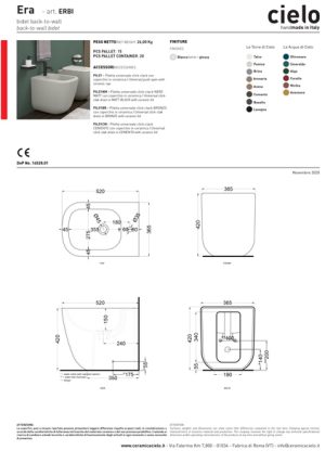 Era Back To Wall Bidet