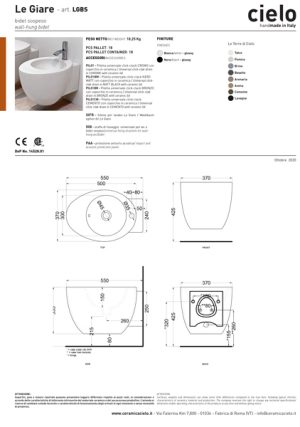 Le Giare Wall Hung Bidet
