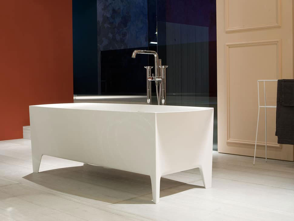 Lily Engineered Stone Freestanding Bath 01
