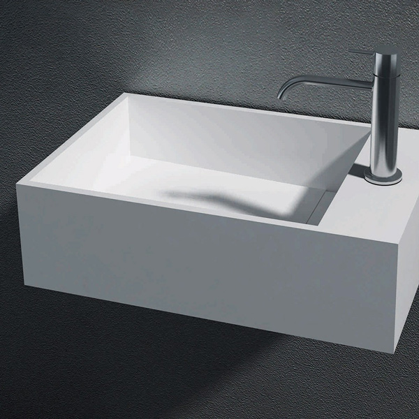 Plano 300 Solid Surface Wall Hung Vanity Basin