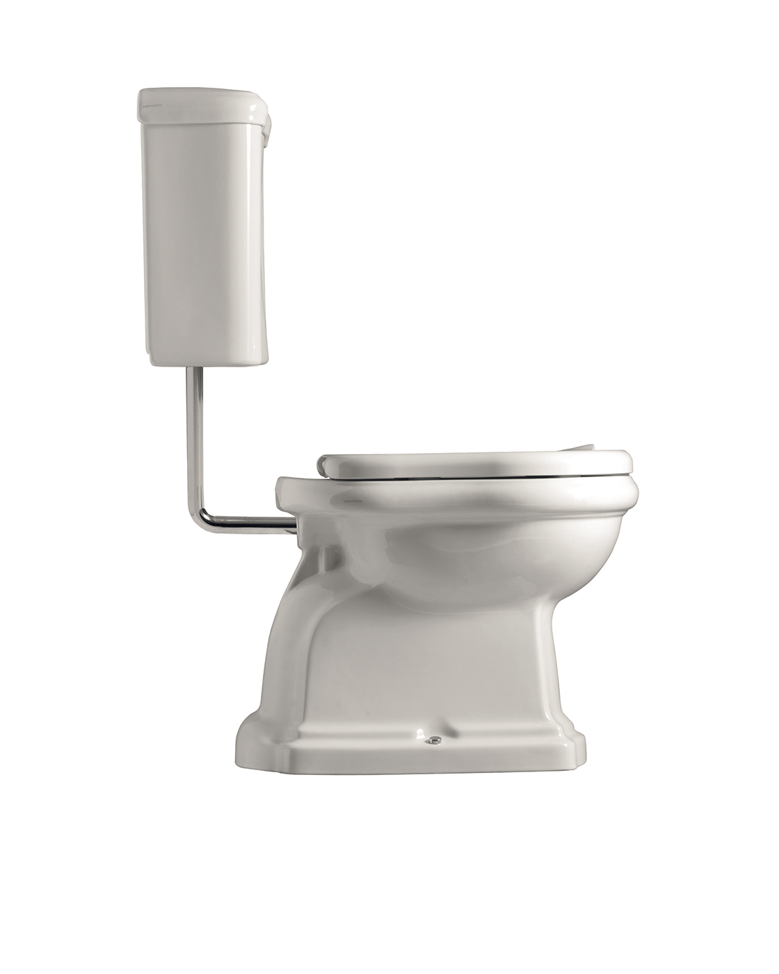 Retro Low Level Cistern Toilet WC Gloss White
