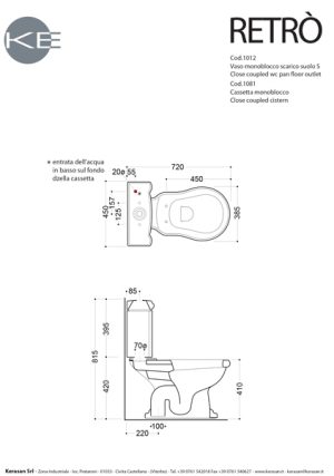 Retro WC W Button Flush
