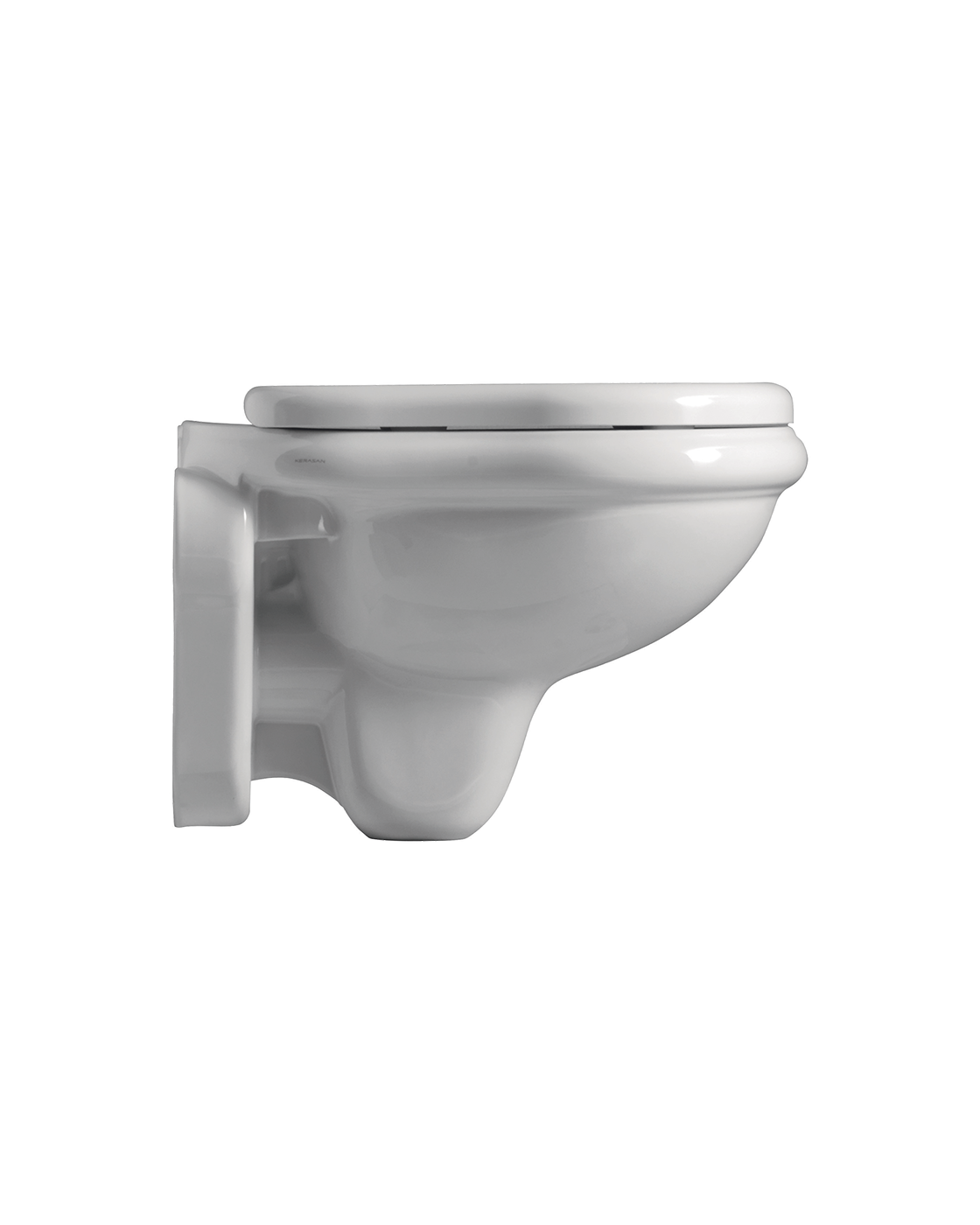 Retro Wall Hung WC Toilet Glossy White