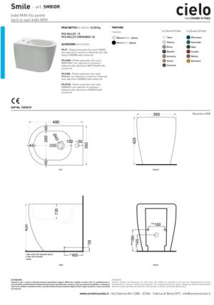 Smile Mini Back To Wall Bidet