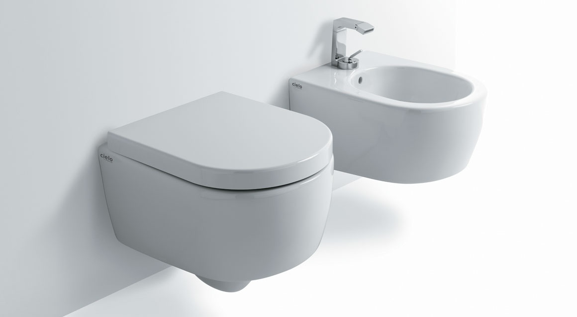 Smile Mini Small Wall Hung Toilet Bidet WC Gloss White 02