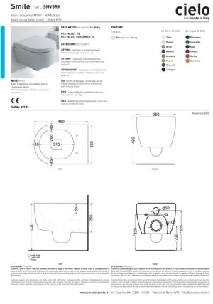 Smile Mini Wall Hung Rimless WC