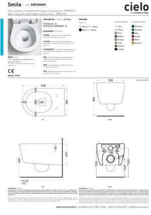 Smile Wall Hung Rimless WC