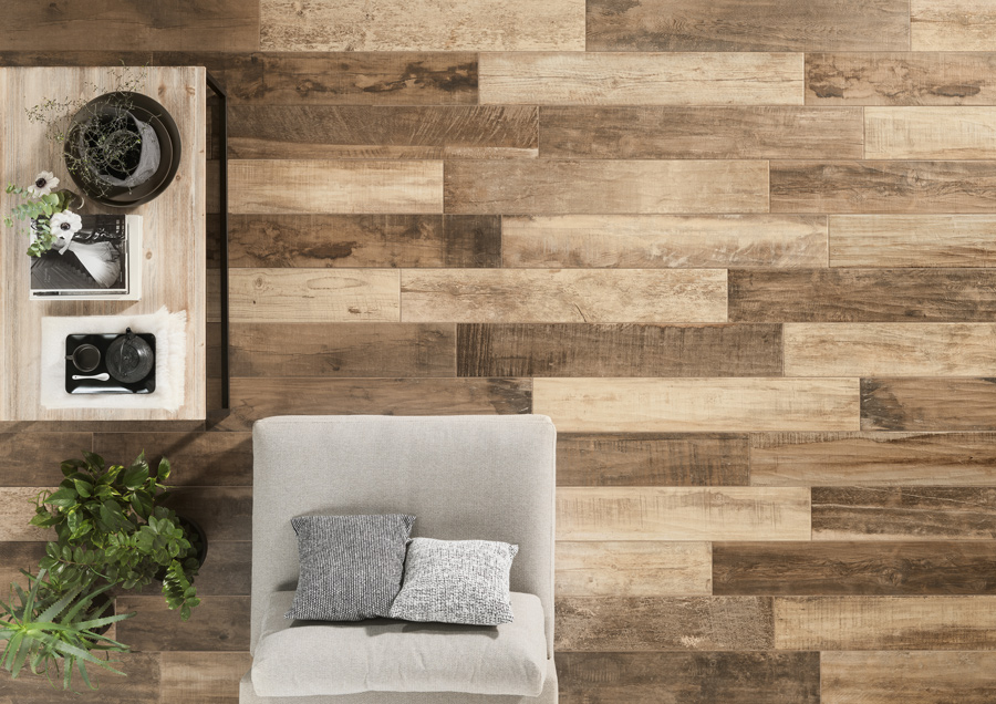 BluStyle Country Aspen Wood Look Tile Rustic Mixed Oak Floor Wall 02
