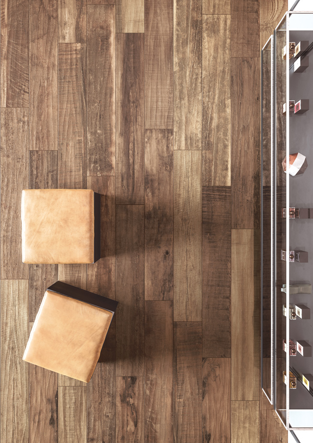 BluStyle Country Vermont Wood Look Tile Dark Oak Walnut Timber Floor Wall 02