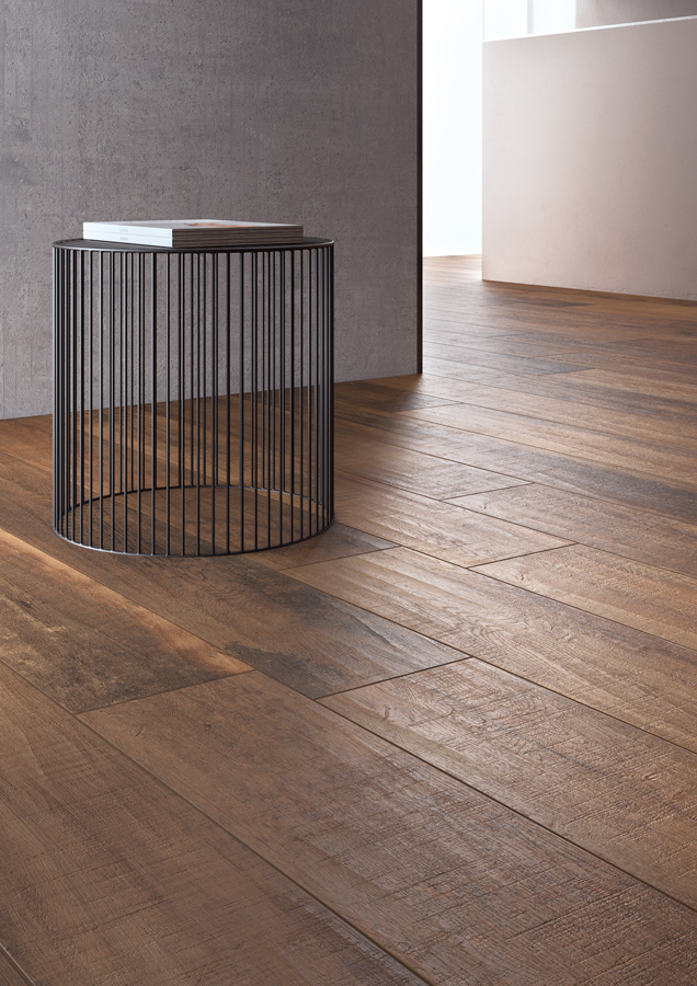 BluStyle Country Vermont Wood Look Tile Dark Oak Walnut Timber Floor Wall 03