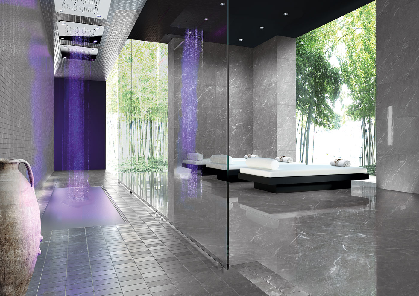 Marmoker Amb Bardiglio Imperiale Spa Resort Floors Walls Indoor Outdoor