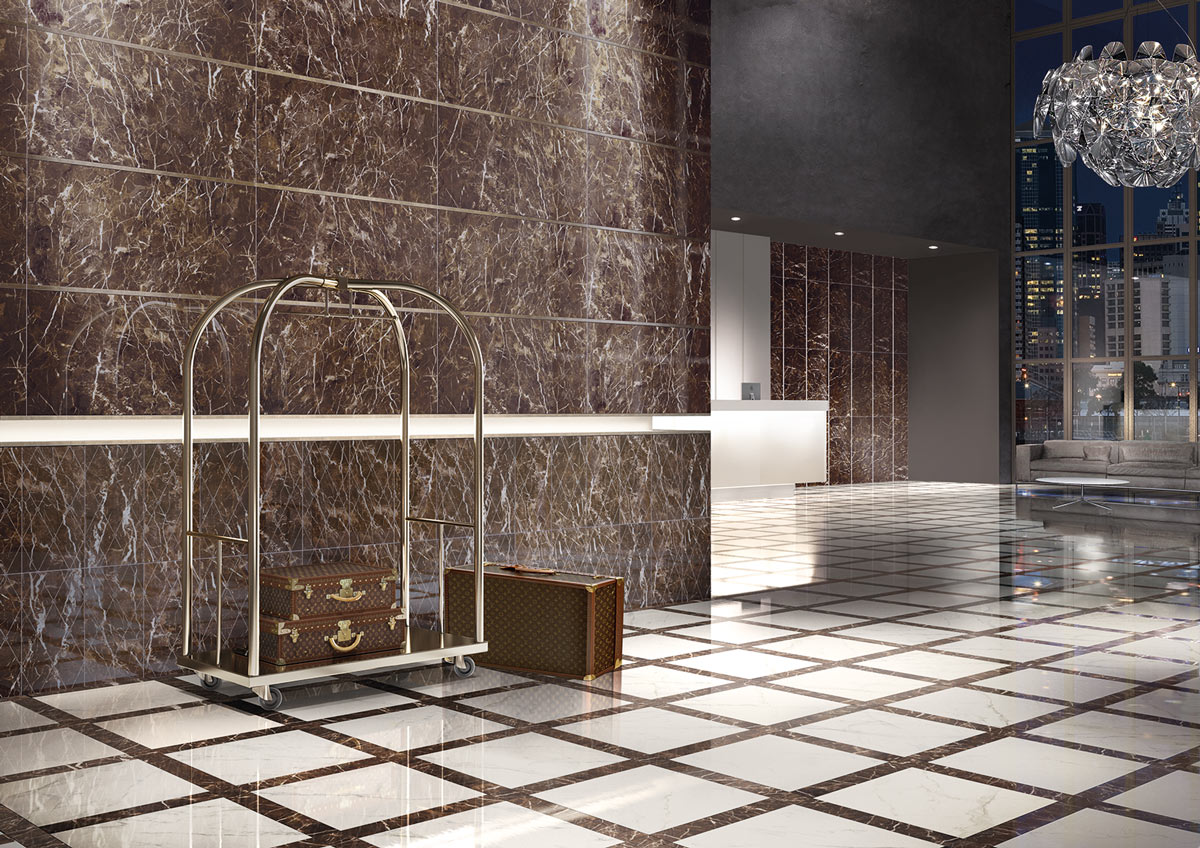 Marmoker Amb Saint Laurent Statuario Oro Hotel Lobby Walls Floors Indoors