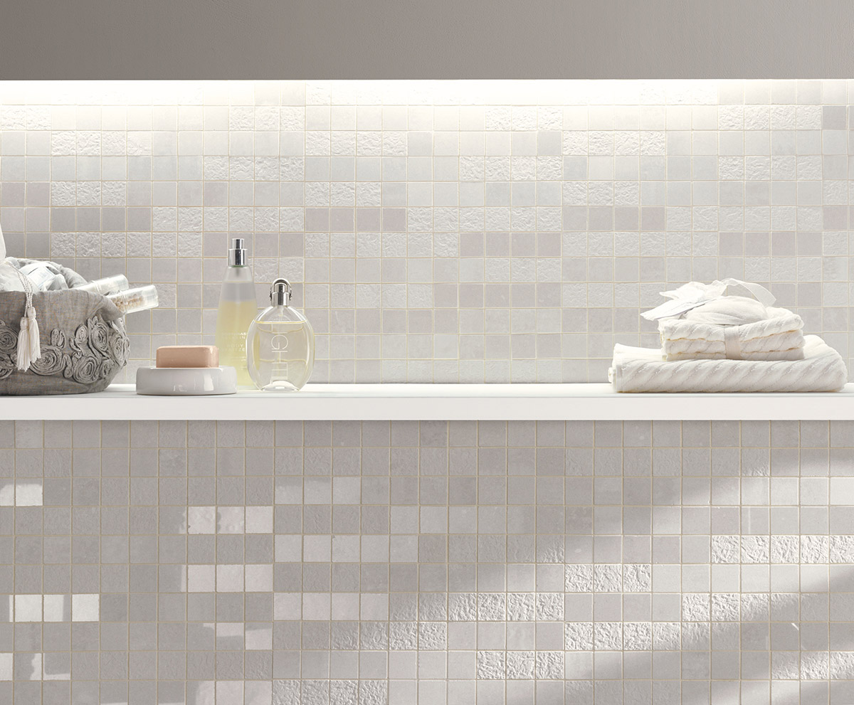 Casalgrande Marte Thassos Mosaico Texture Bathroom Walls Indoor