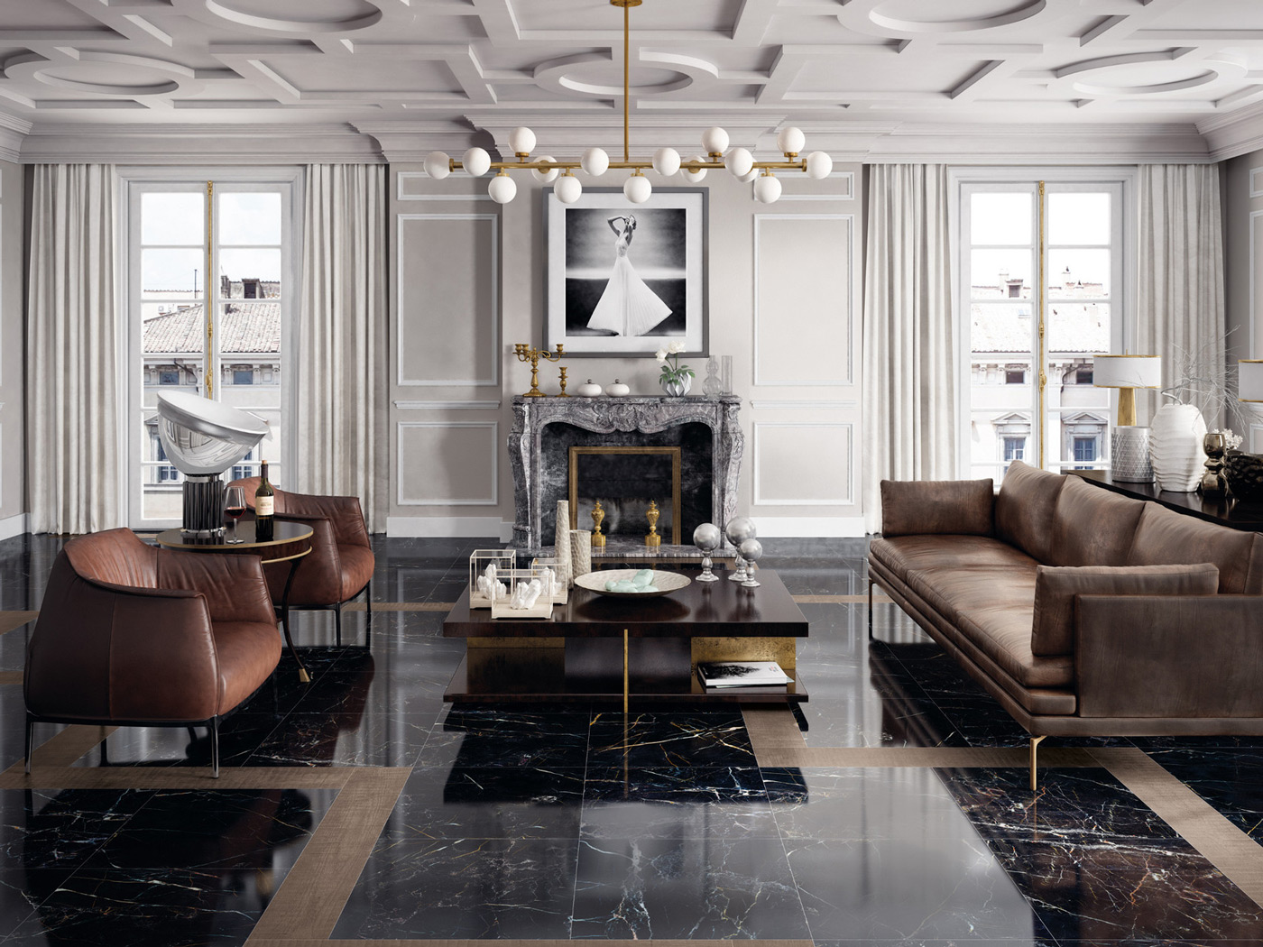 Elements Lux Port Laurent Ceramiche Keope Livingroom Floors Indoor