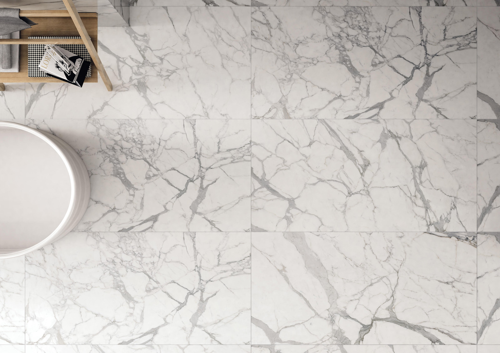 Elements Lux Calacatta Bagno Calacatta Orizontale Bathroom Floor Indoor