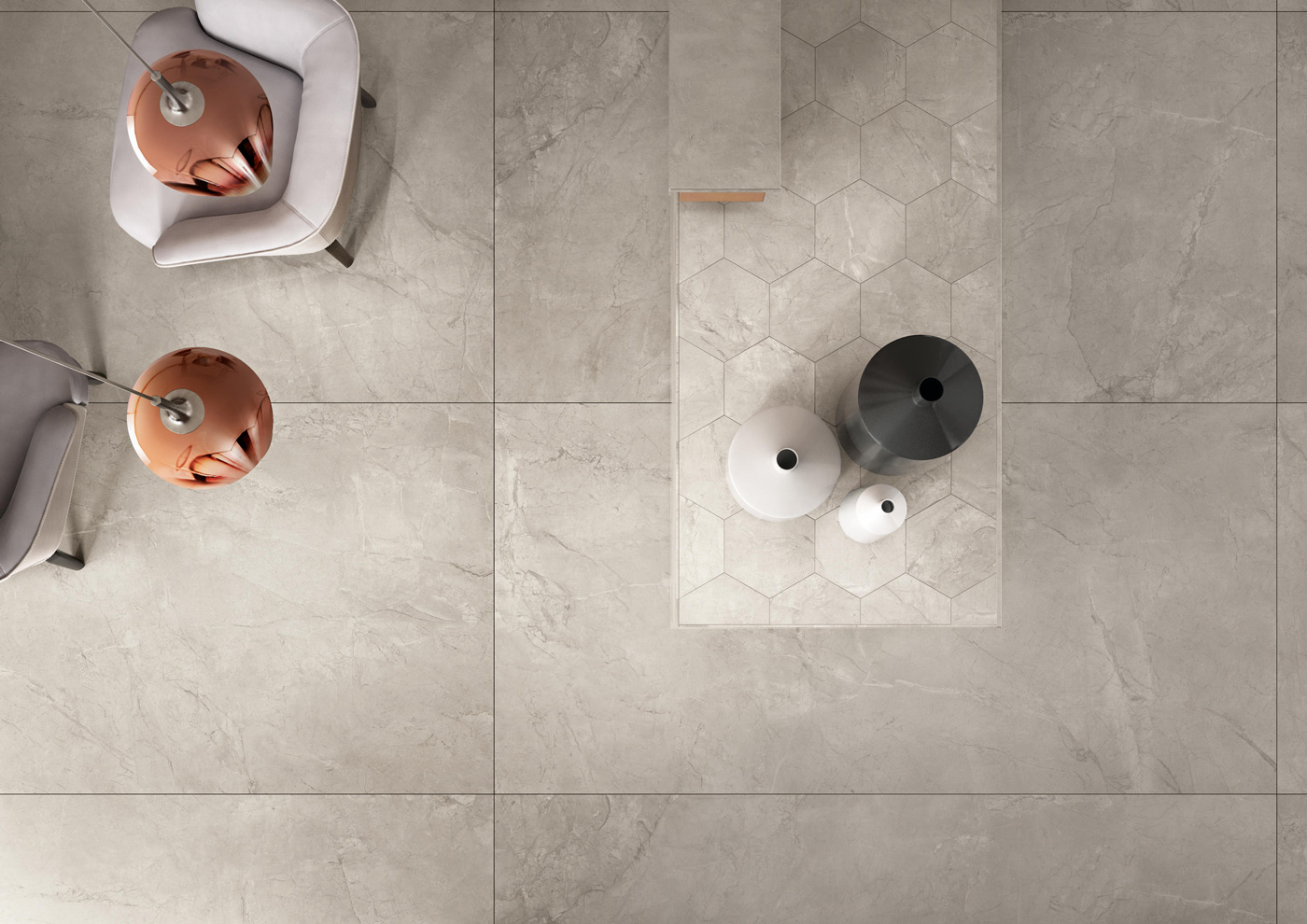 Elements Lux Silver Grey Esagona Silver Grey Livingroom Floor Indoors