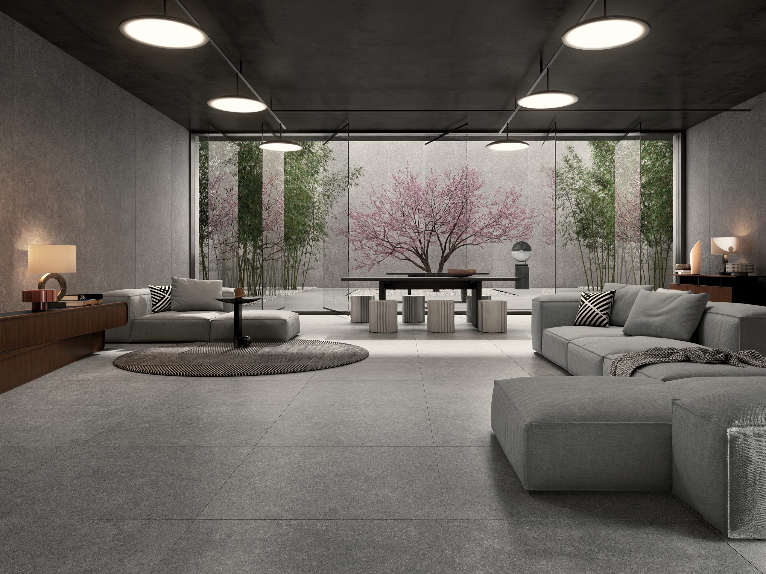 CDE Pura Grey Rolled 14mm Chiseled 6,5mm Living Indoor Outdoor 001 Copy