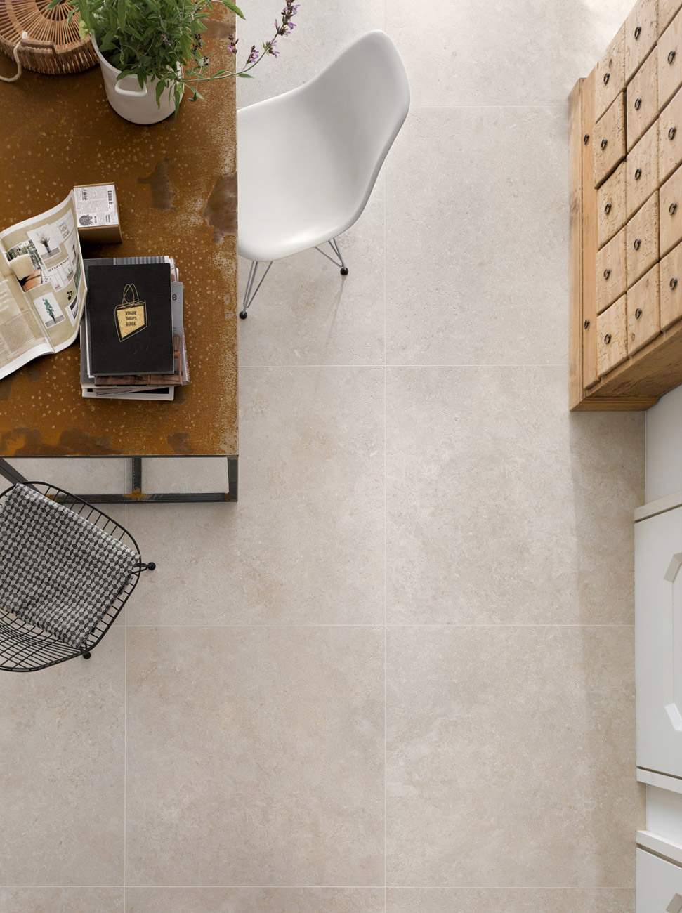 Cotto D'Este Secret Stone Mystery White Diningroom Floor Indoor