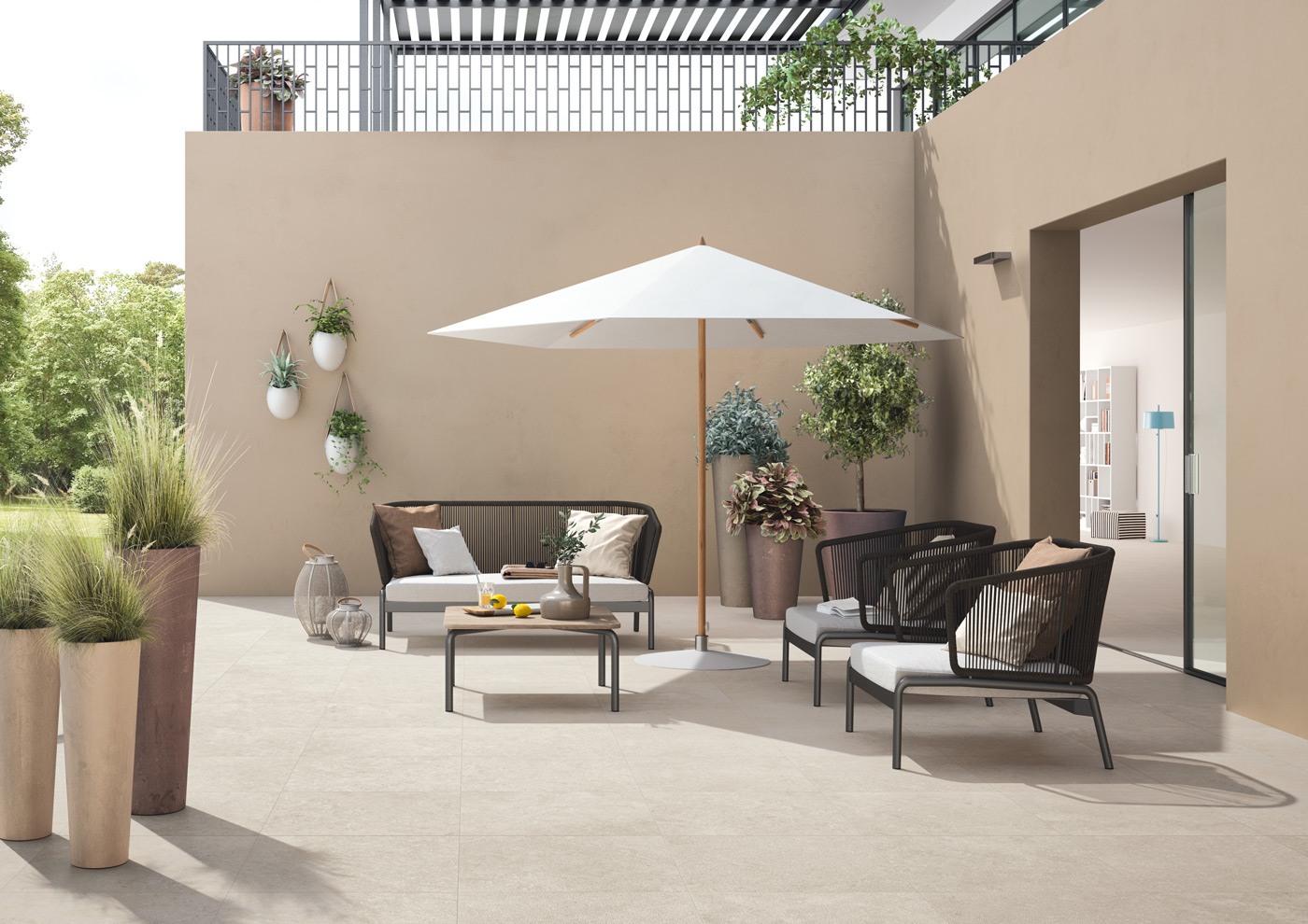 Cotto D'Este Secret Stone Mystery White Patio Floor Exterior Outdoors