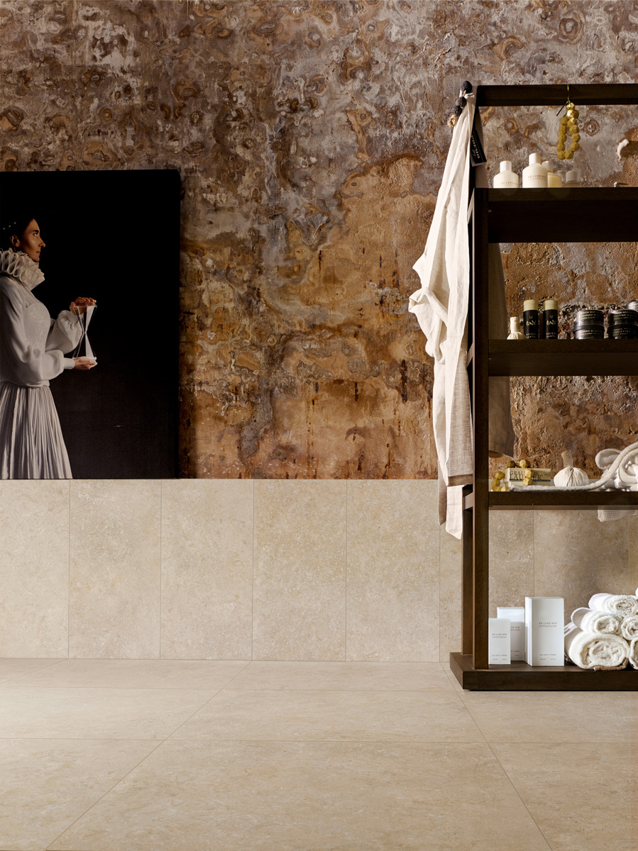 Cotto D'Este Secret Stone Precious Beige Poolarea Changingroom Indoor Outdoor Floors Walls