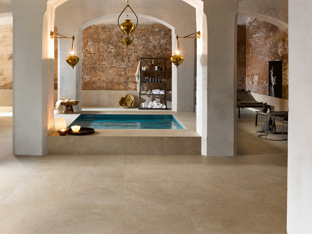 Cotto D'Este Secret Stone Precious Beige Poolarea Indoor Outdoor Floors