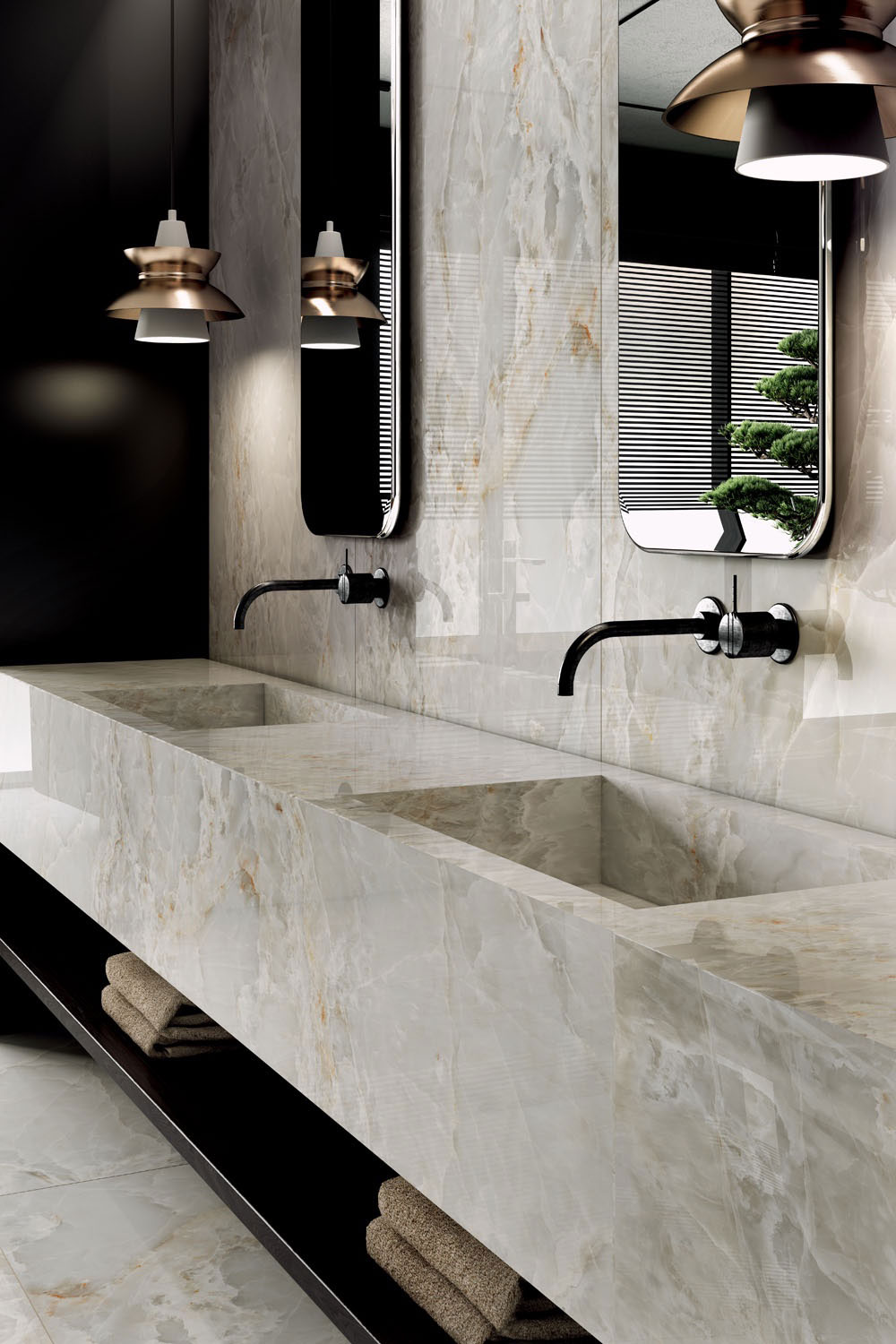 Starlight Cottod'este Bathroom Indoor Floor Walls Vanity Onyxpearl