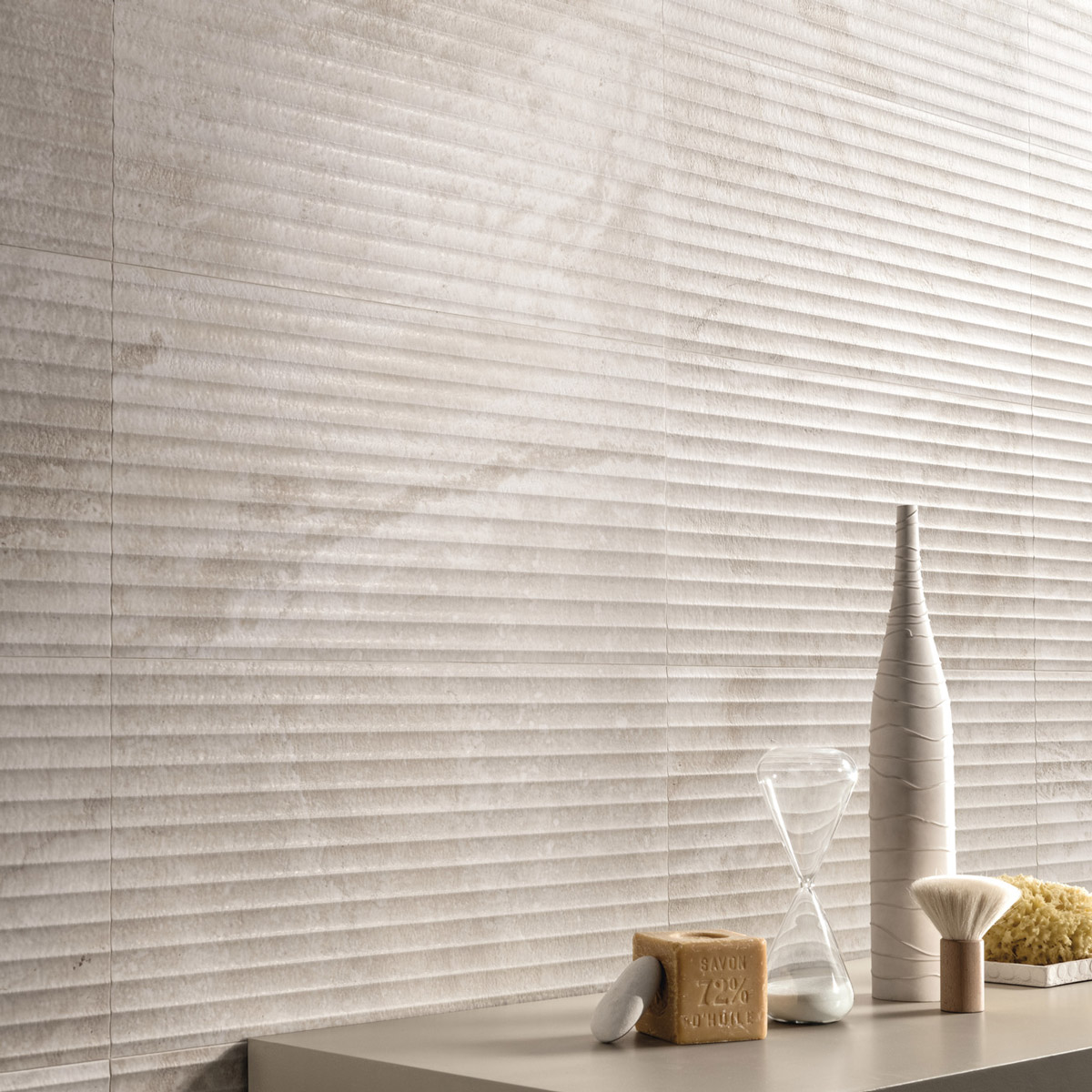 Edimax Stream Bone Flutes Bathroom Cream Brown Grey Indoor