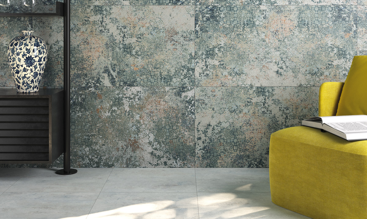 Fincibec Fresco Casate Livingroom Walls Blue Green Gold Indoors