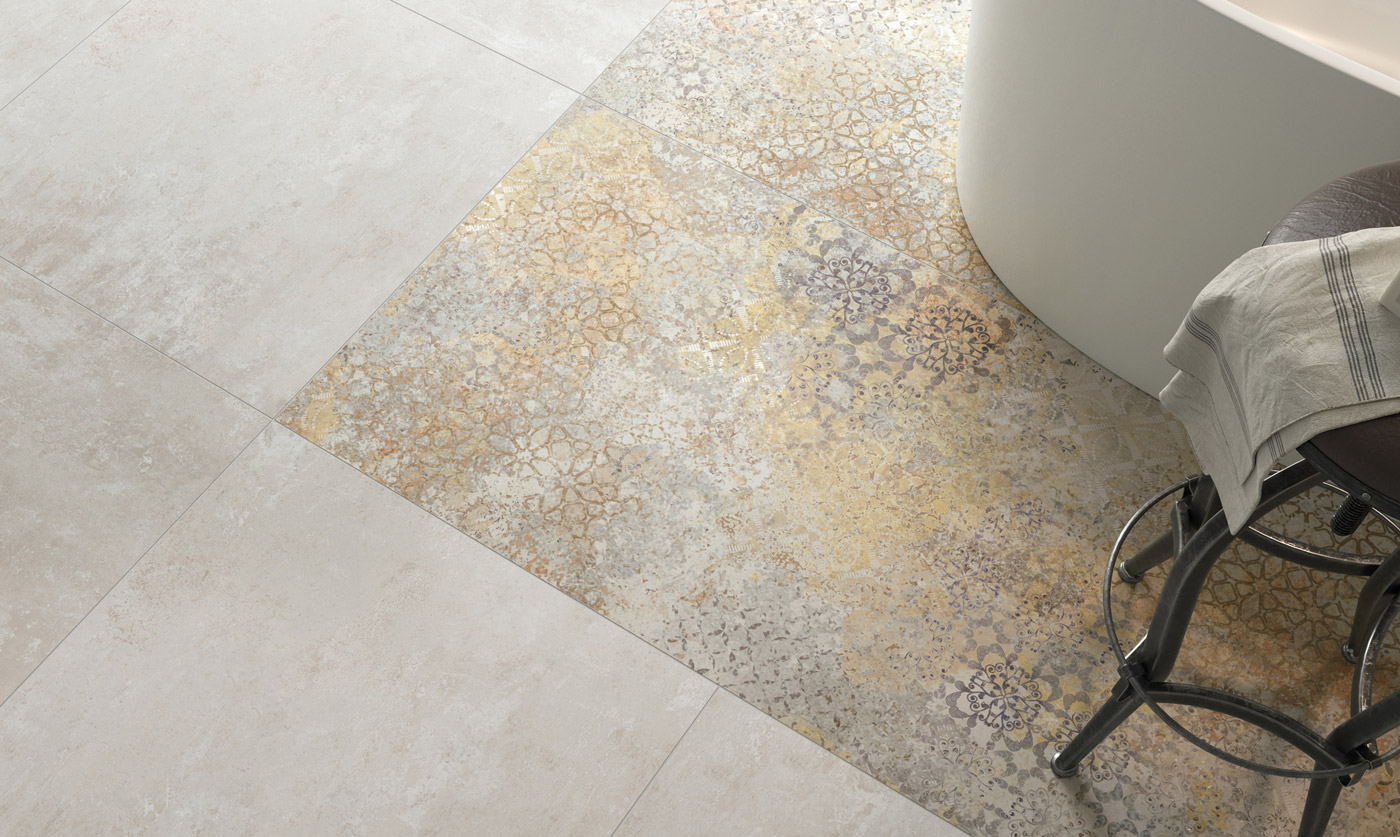 Fincibec Fresco Scaligeri Bathroom Gold White Floor Indoor