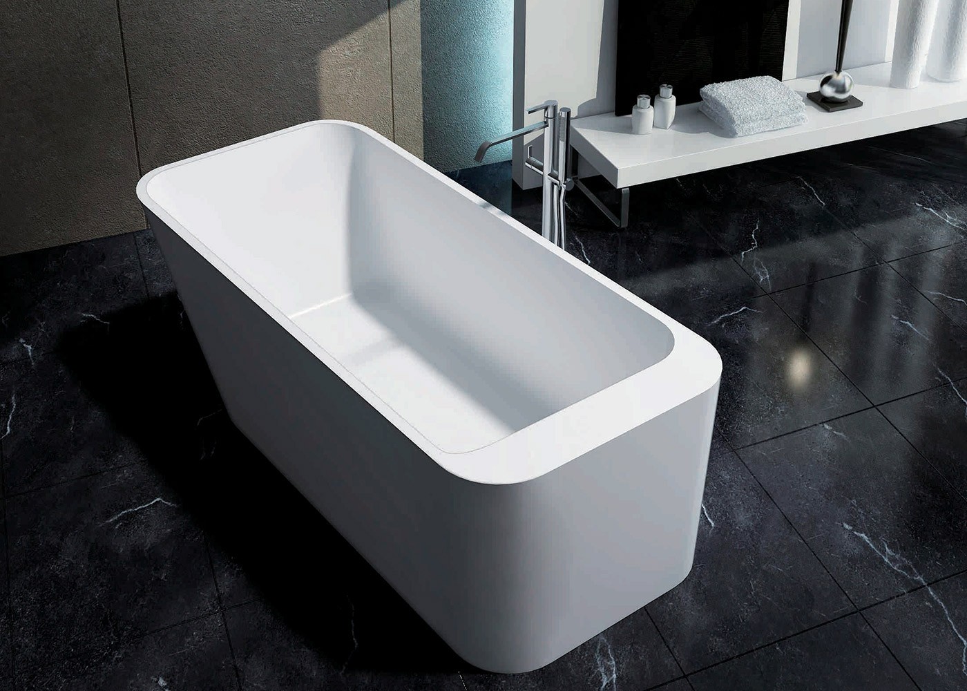 Tracey Engineered Stone Freestanding Bath 02