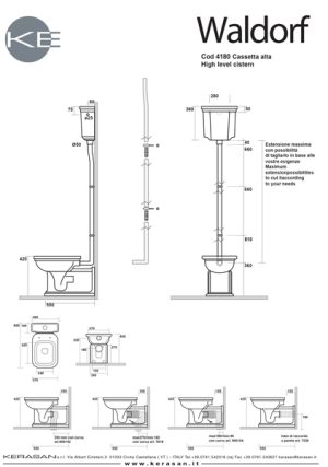Waldorf High Level Cistern Specs