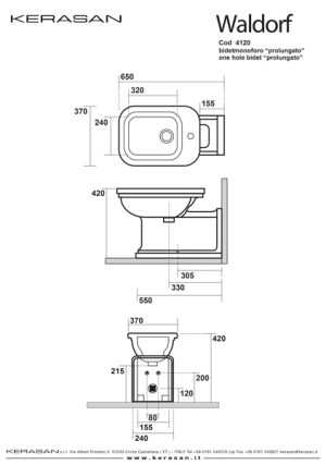 Waldorf In Wall Bidet Specs