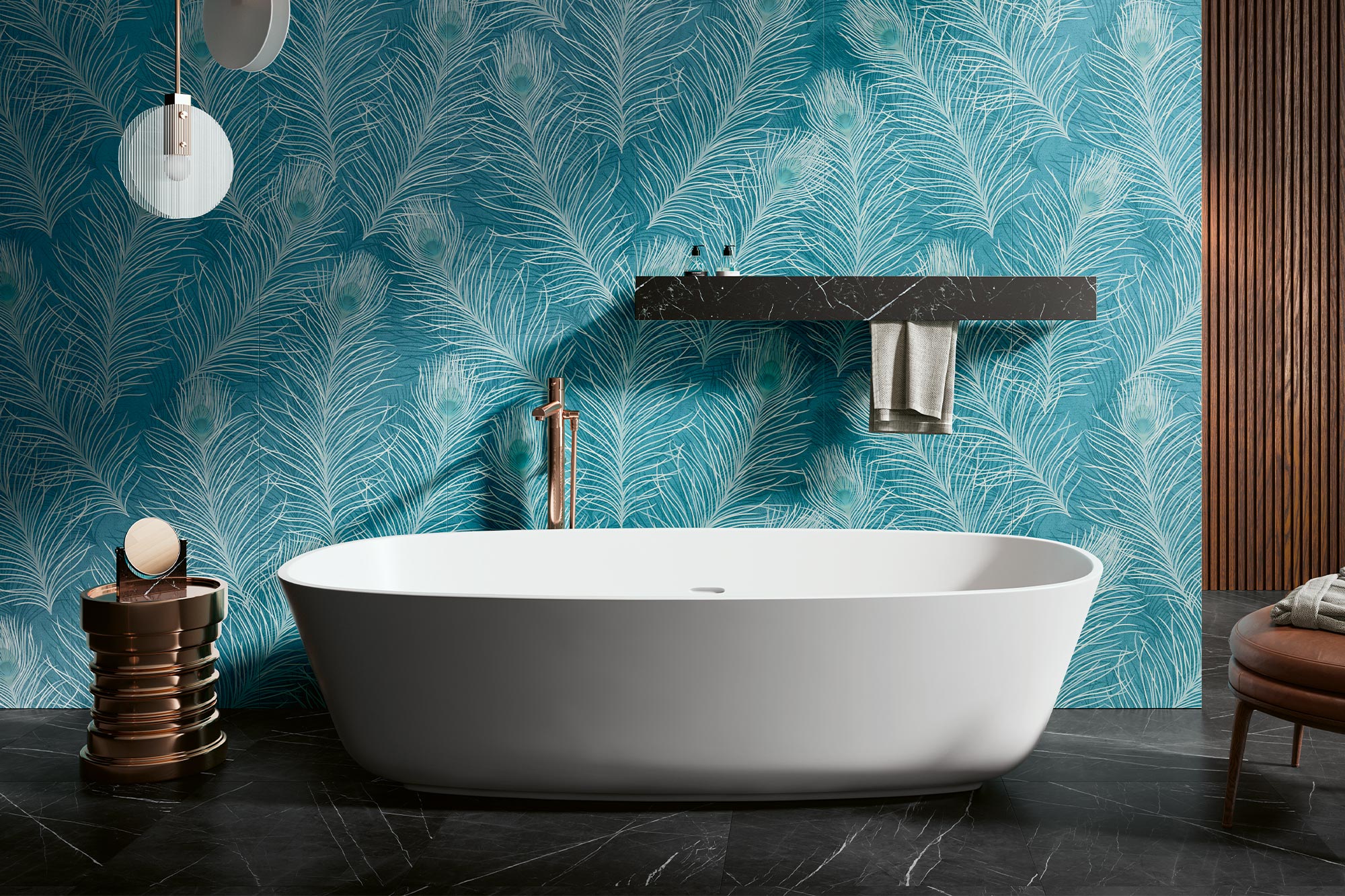Patterned Decorative Large Format Wallpaper Look Porcelain Stoneware Tile Wall Marble Floor Tile